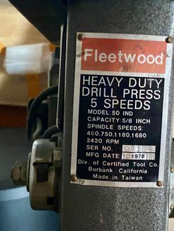 Fleetwood Drill Press
