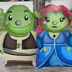 Hand Painted Shrek Party Standee