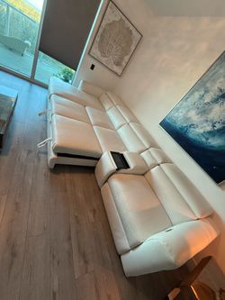 Gorgeous white leather couch