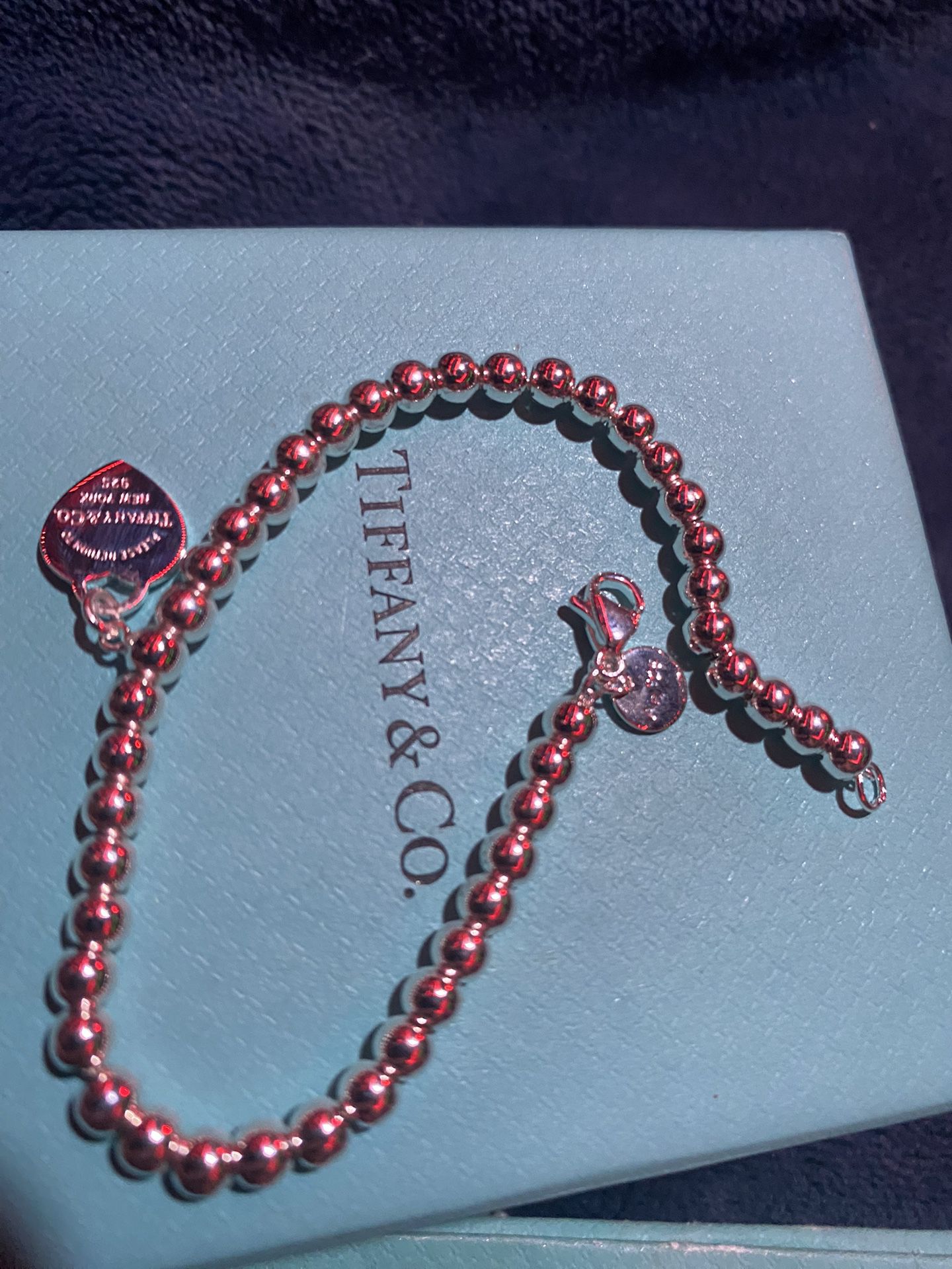 Tiffany & Co AG 925 Silver Jewlery Set Heart Pendant Charm