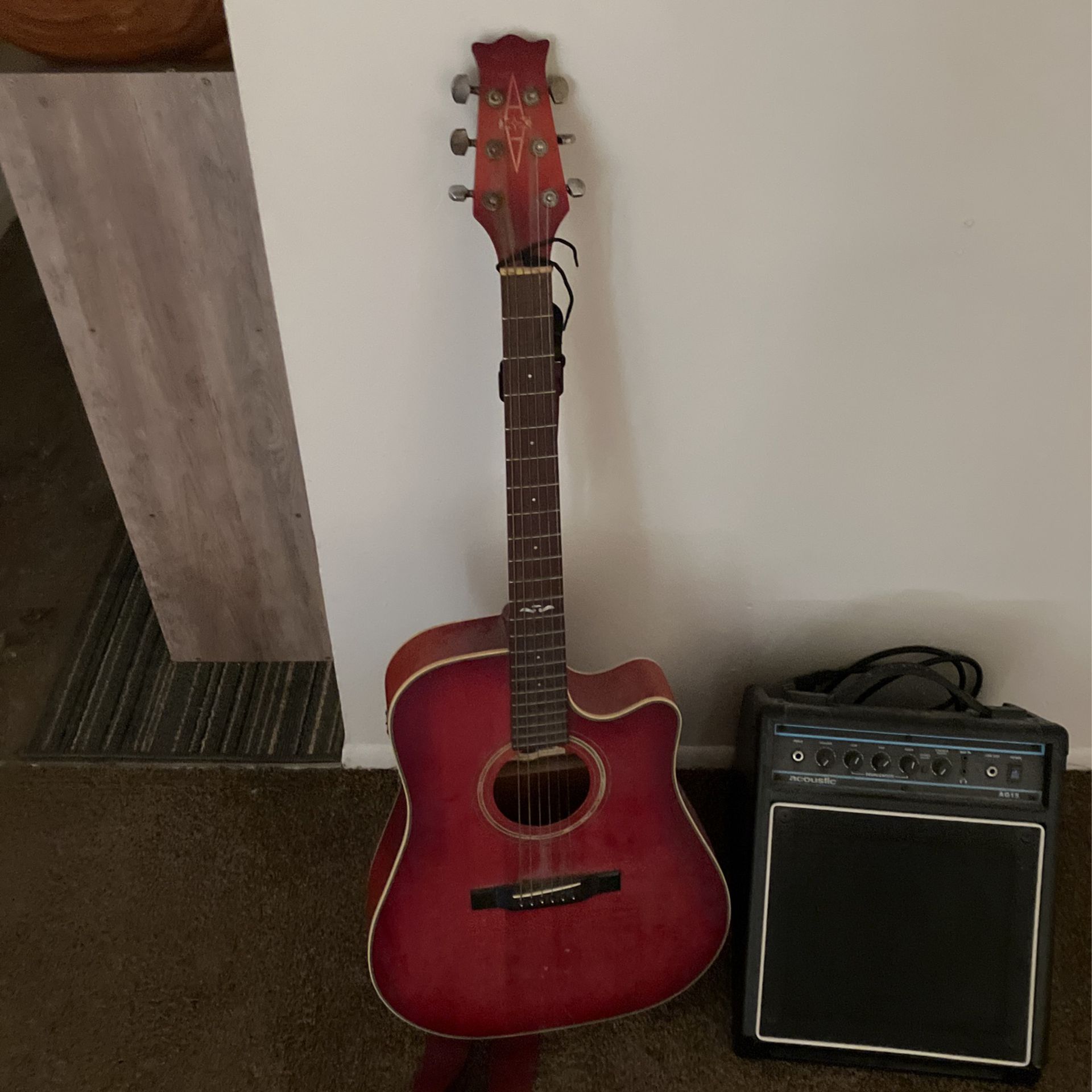 Electric Acoustic Guitar With Sound Speaker