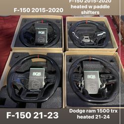 Carbon fiber, D-shaped steering wheels