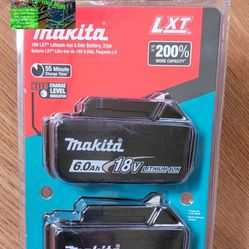 New Makita 18v Lxt 6ah Batteries 2 Pack $180 Firm Pickup Only