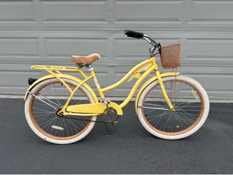 Huffy Nel Lusso Yellow Beach Cruiser