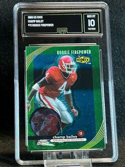 1999 UD IONIX 🔥 Champ Bailey 🔥 Rookie Firepower GMA 10 💎 Mint - Redskins / Denver Broncos
