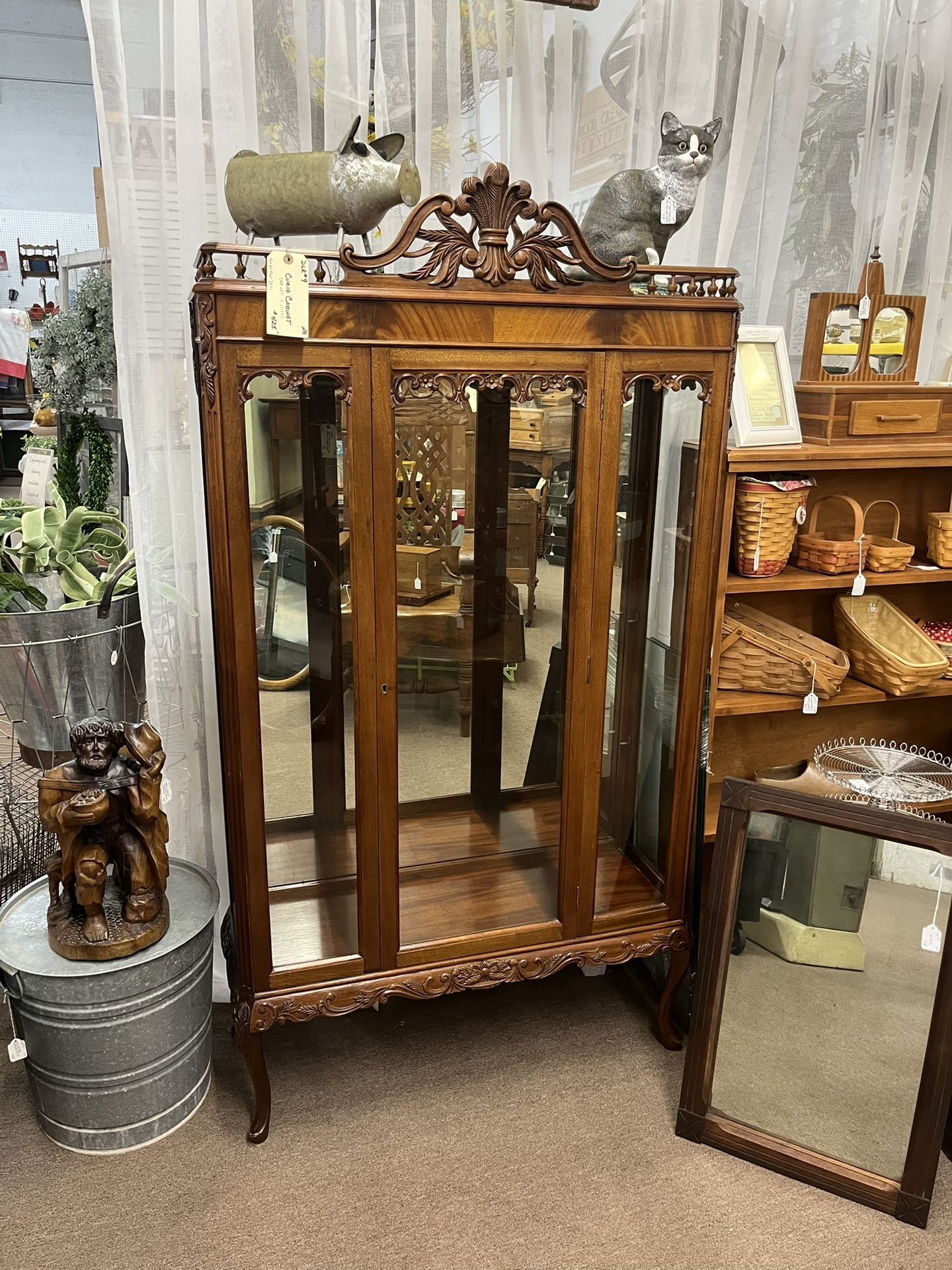 Vintage Ornate Curio Cabinet