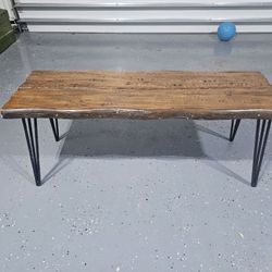 BENCH Wood & Wroght Iron