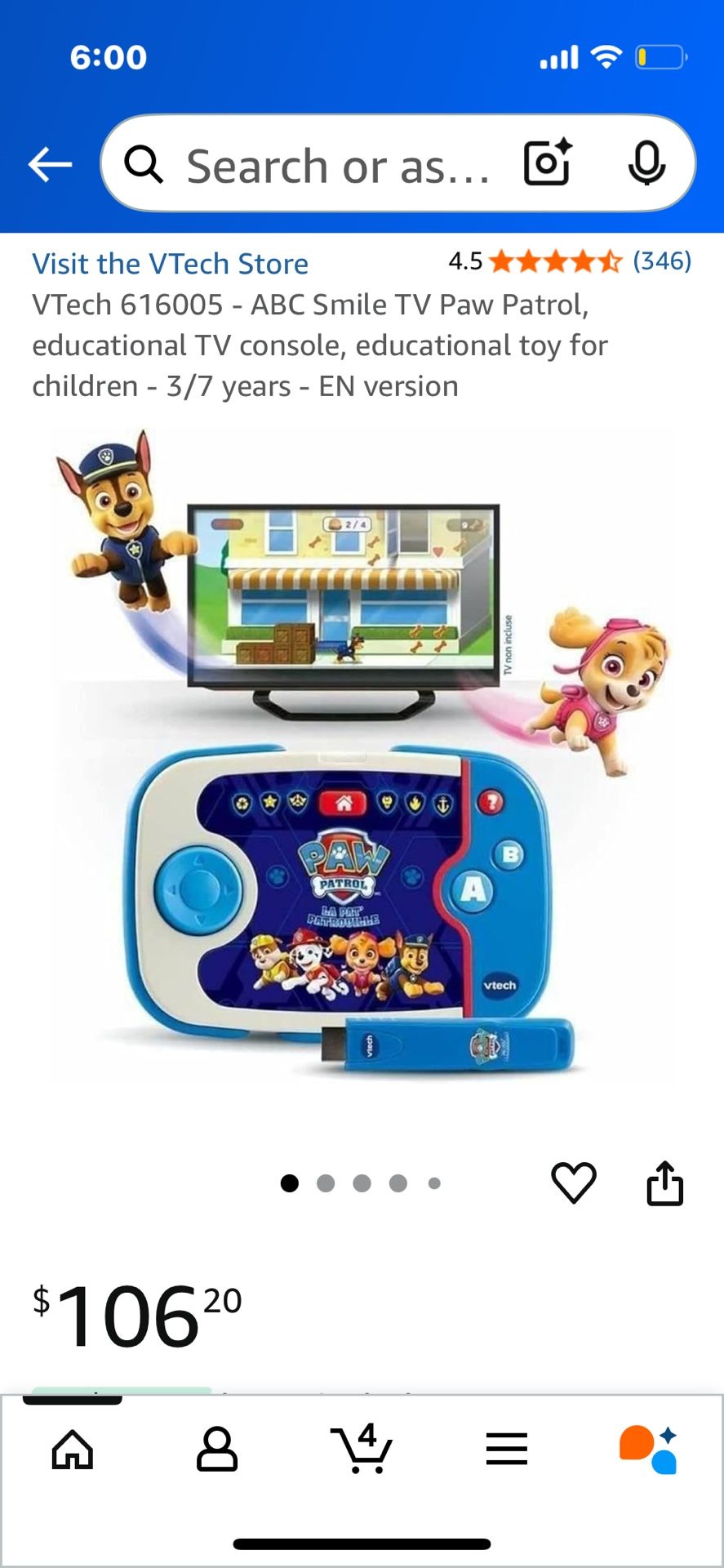 VTech 616005 Paw Patrol TV Console Multi-Coloured M