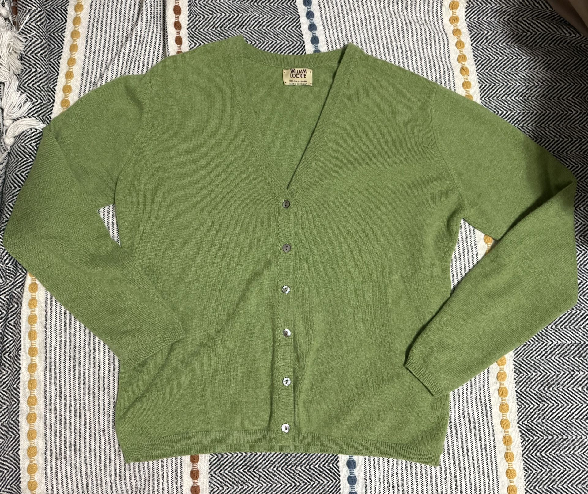 Pure Cashmere Sweater Vintage Style Vtg Cardigan Button Up S/M