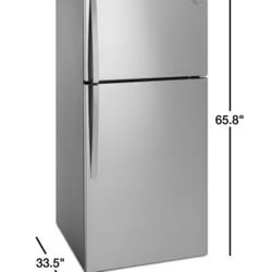 Whirlpool 18.2 cu. ft. Top Freezer Refrigerator-Chrome