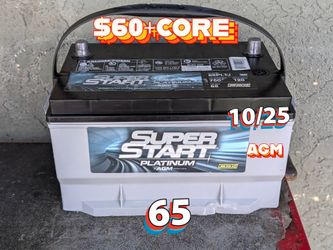 AGM Car Battery Group Size 65
