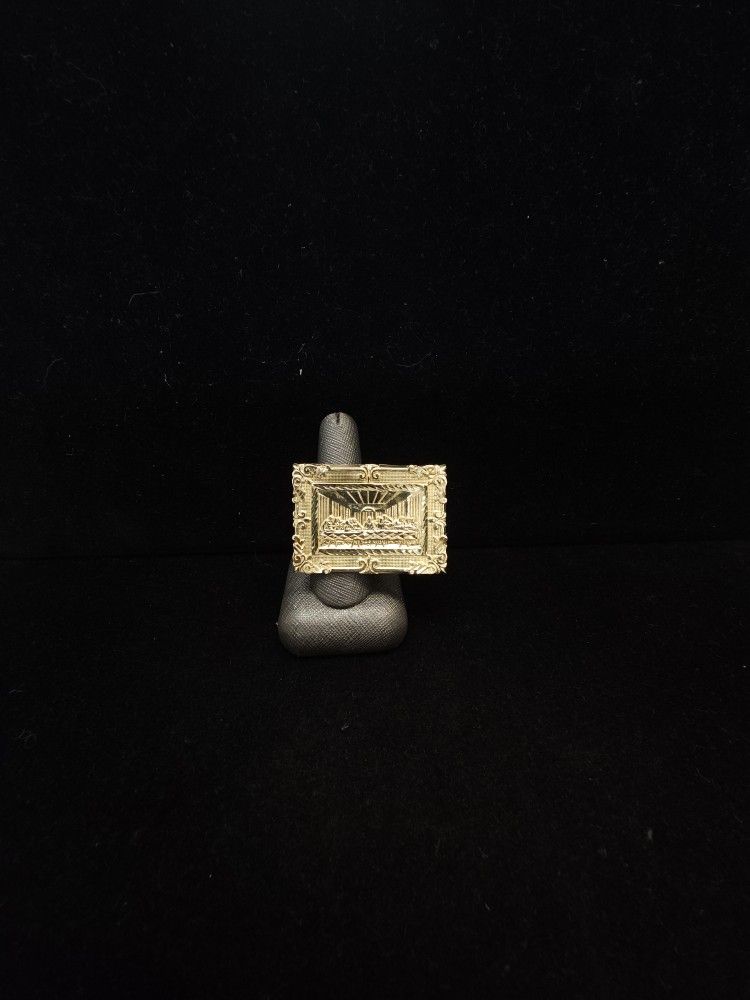 10k Gold Man's Double Finger Last Super Ring