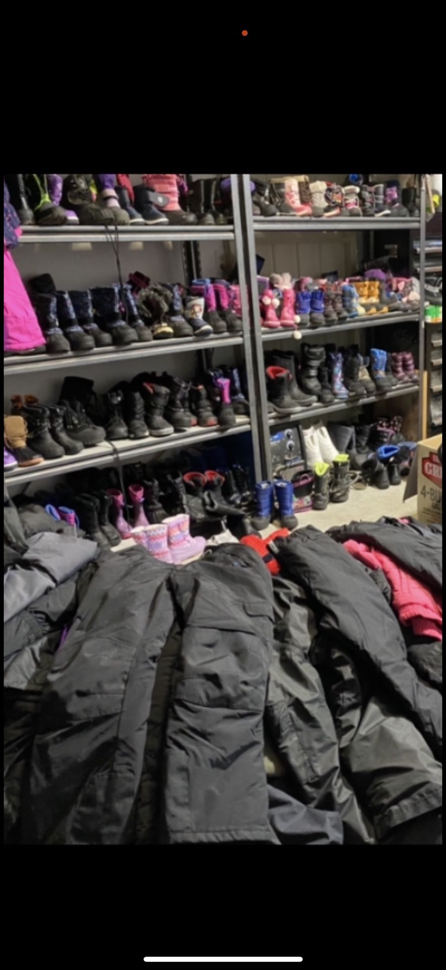 SNOW CLOTHES..HUGE SELECTION ADULTS KIDS…SLEDS..GLOVES 