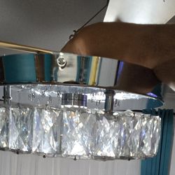 CRYSTAL CHANDELIER  LIGHT WITH ACCESSORIES 