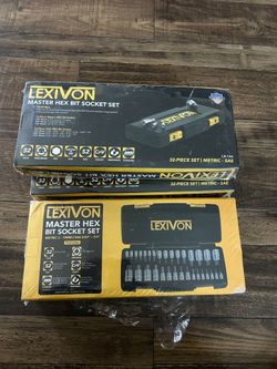 LEXIVON Master HEX Bit Socket Set, Premium S2 Alloy Steel | Complete 32-Piece, SAE and Metric Set | Enhanced Storage Case (LX-144)