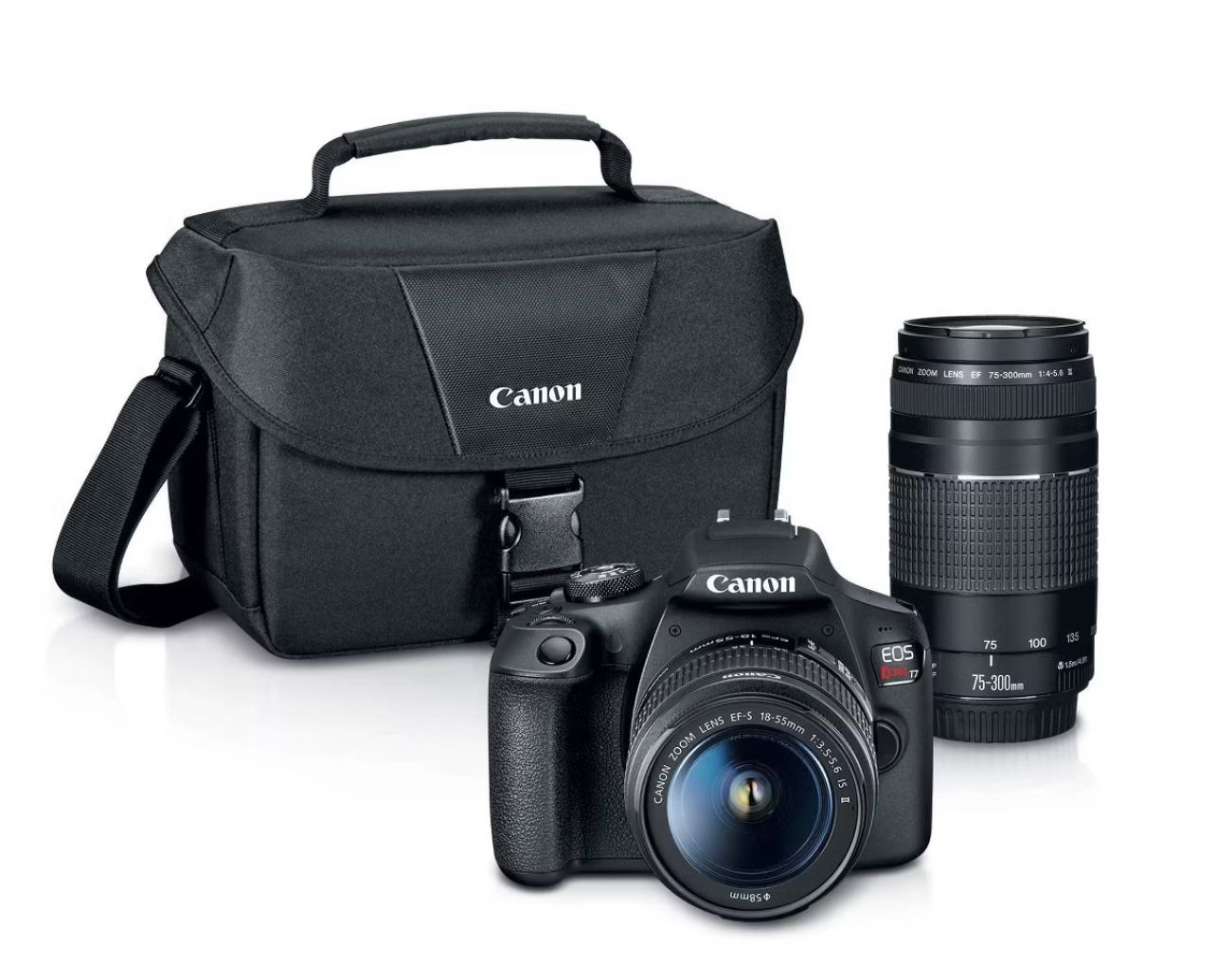 Canon Camera, 2 Lenses, Bag, Charger 