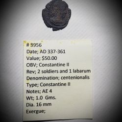 Constantius II 337-361 Follis Ancient Authentic Roman bronze coin
