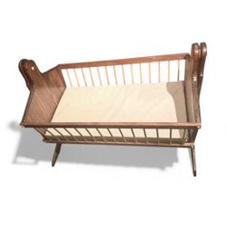 Vintage Wooden Baby Cradle