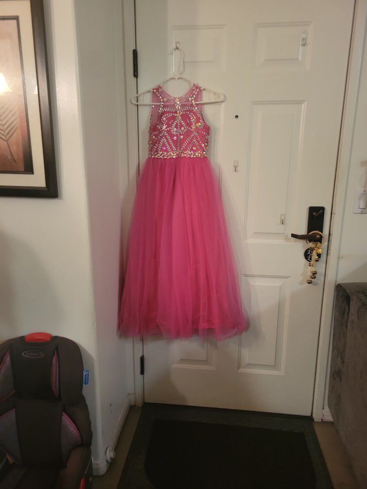 Hot Pink Pagent/sweet 16 Dress 