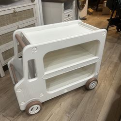 Toy Organizers And Storage For Kids, 2 Layers Toy Storage Cabinet With Bookshelf Toys Organization Chest With Bins，No storage box