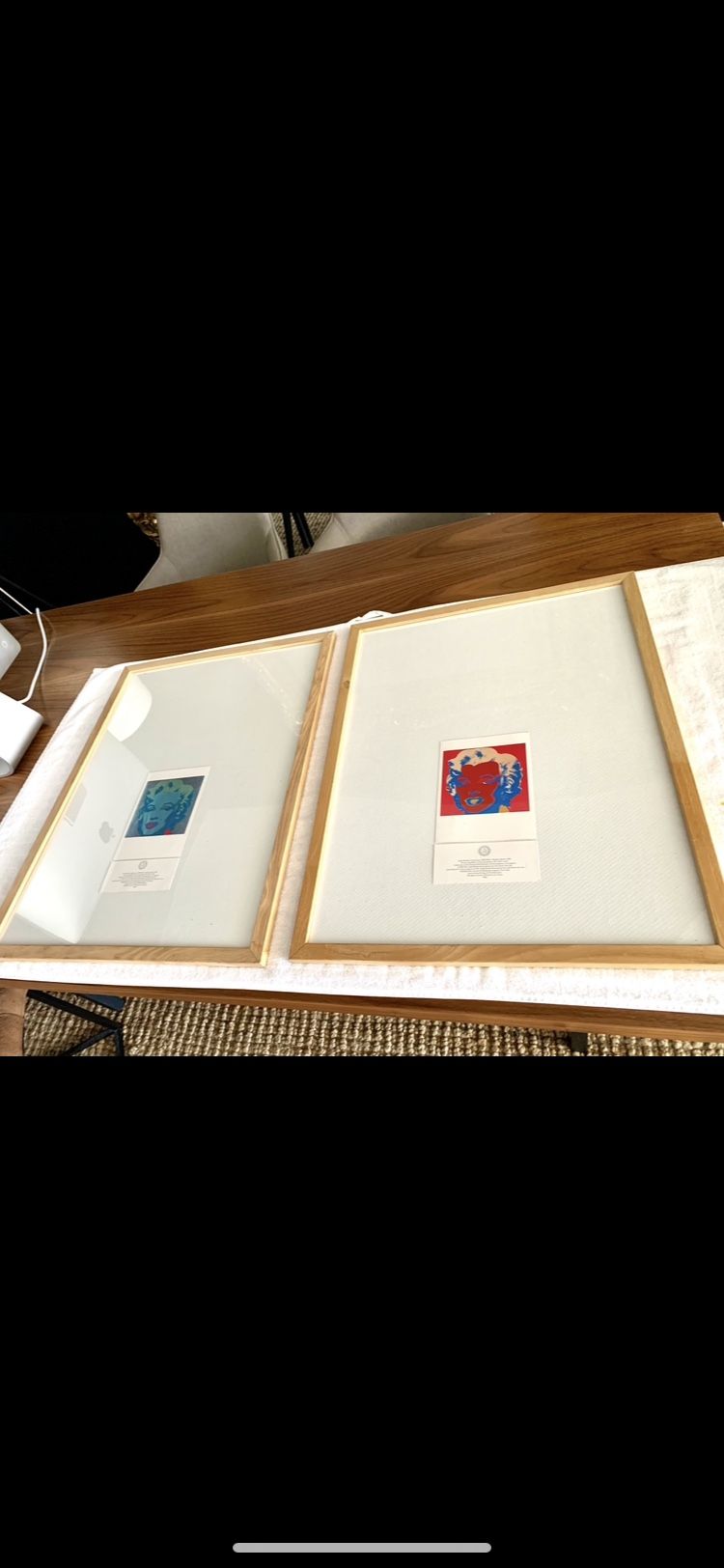 Andy Warhol Vintage Cards Framed. Doral Area