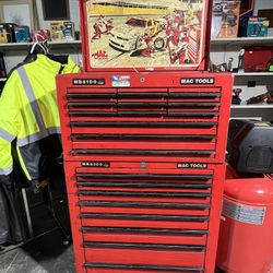 Vintage 1990 Mac Tool Tool Box With Keys 21 Drawers Pick Up Only Last 3 Pics Has Measurements 