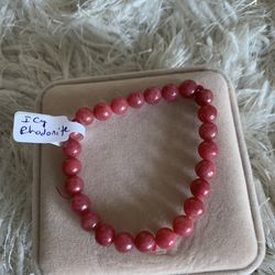 Beautiful pink rhodonite bracelet 