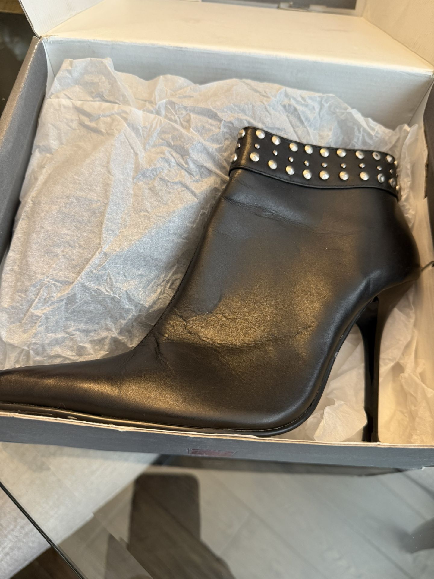 Black Studded Ankle Boot