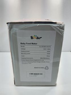 Bear Baby Food Maker  One Step Baby Food Steamer and Blender SJJ