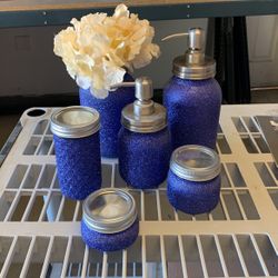Mason Jar Bathroom Decor Vanity Set 