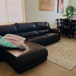 Luxury leather couch