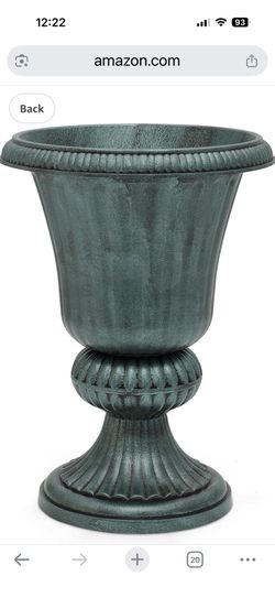 Magshion 20" Urn Planter for Outdoor and Indoor Plants, Large Decorative Front Porch Planter, Vintage Grecian Flower Pot for Patio, Garden & Entryway