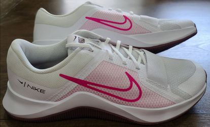 Nike Womens MC Trainer 2 'White Pink Foam' Low Top Athletic Sneaker Mesh Upper