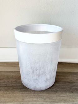 Room Essentials White Frosted Wastebasket Trash Can