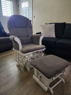 Glider Rocking Chair with Ottoman