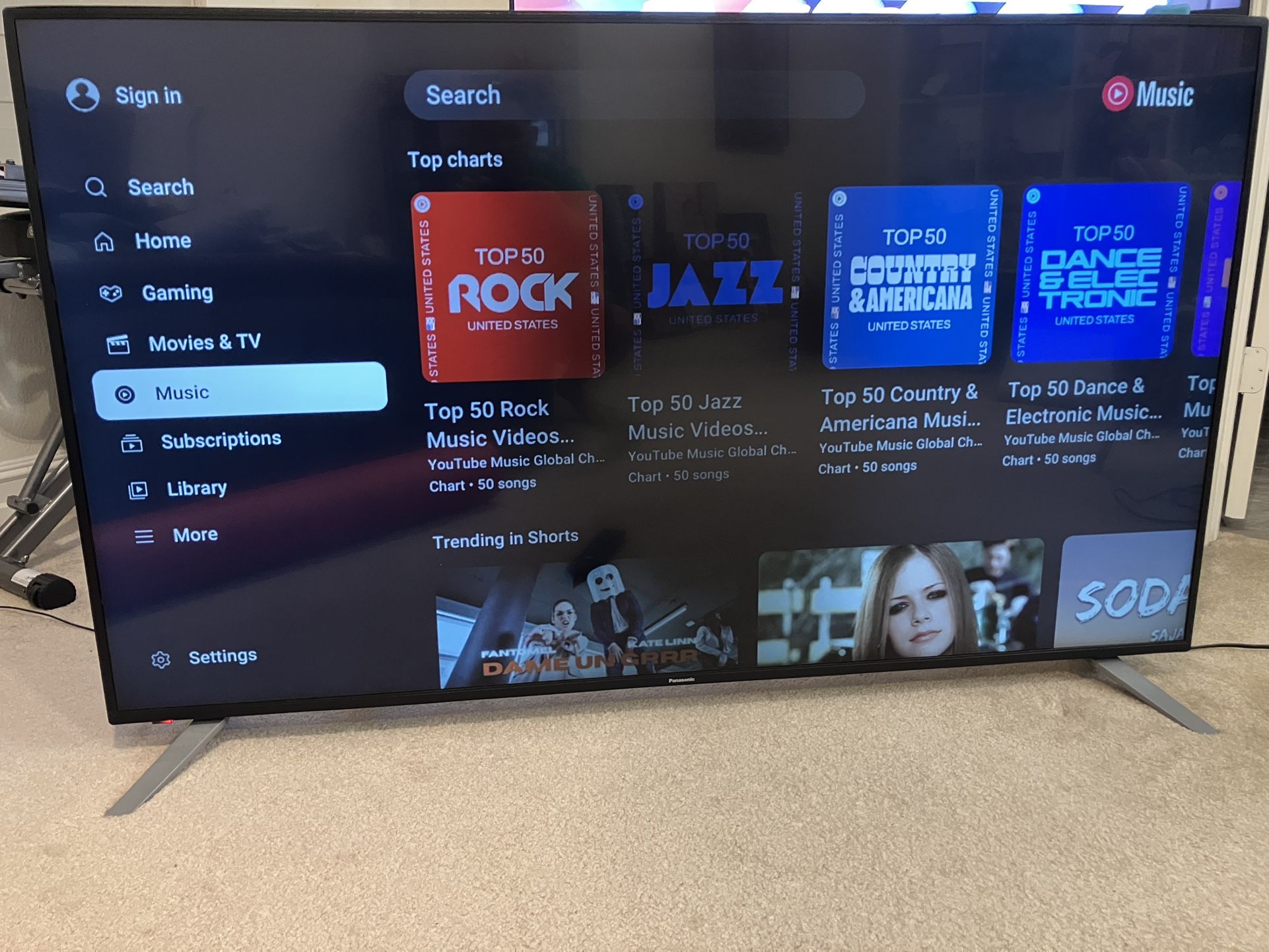 Panasonic 65” HDTV