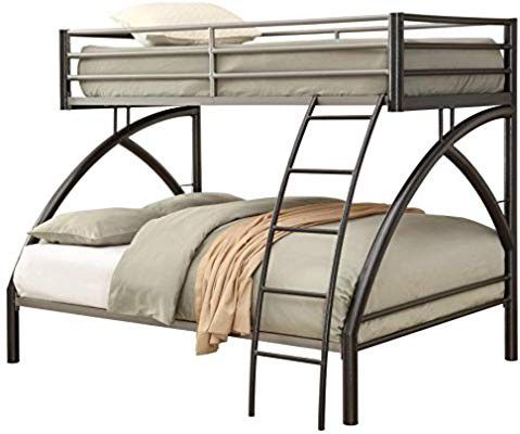 New! Stephan Twin over Full Bunk Bed Gunmetal . Matress Not Included..