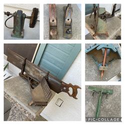 Vintage Tools- Miter Saws, Saemer, Plane Tool, Clamps, Grinder