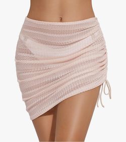 Light pink swim cover up skirt