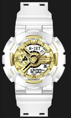 TechnoMarine digital Men's TM-925002 HydraTech Nautilus white , Gold Toned Dial.