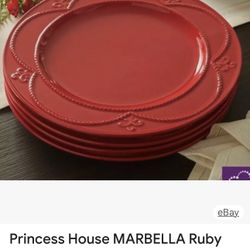 Princess House Ruby Set De Platos Grandes 