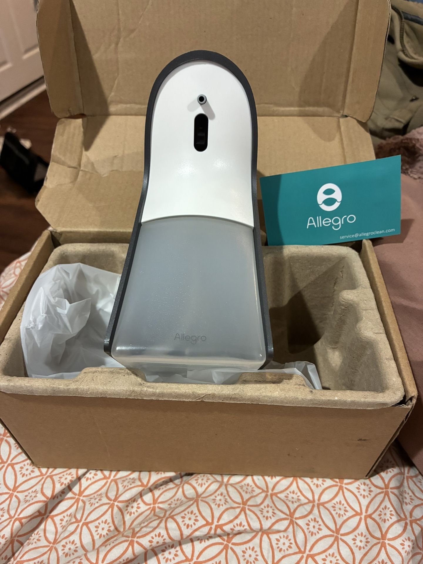 Allegro Automatic Soap Dispenser Space Grey Model FD100 New Open Box