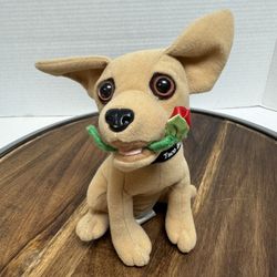 Vintage Taco Bell Chihuahua With Rose 6 Inch Plush
