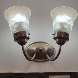 Brushed Nickel Bathroom Light With Led Bulbs