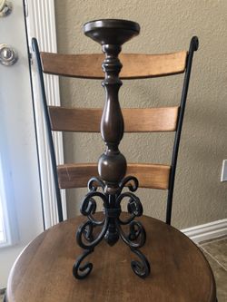Brown candle holder -abt 16 inches