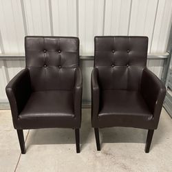 Pair of Brown At Home Armchairs