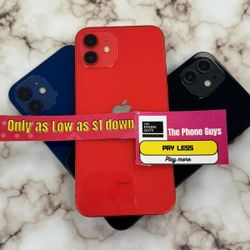Apple iPhone 12 Unlocked -90 Day Warranty-$1 DOWN-NO Credit Needed
