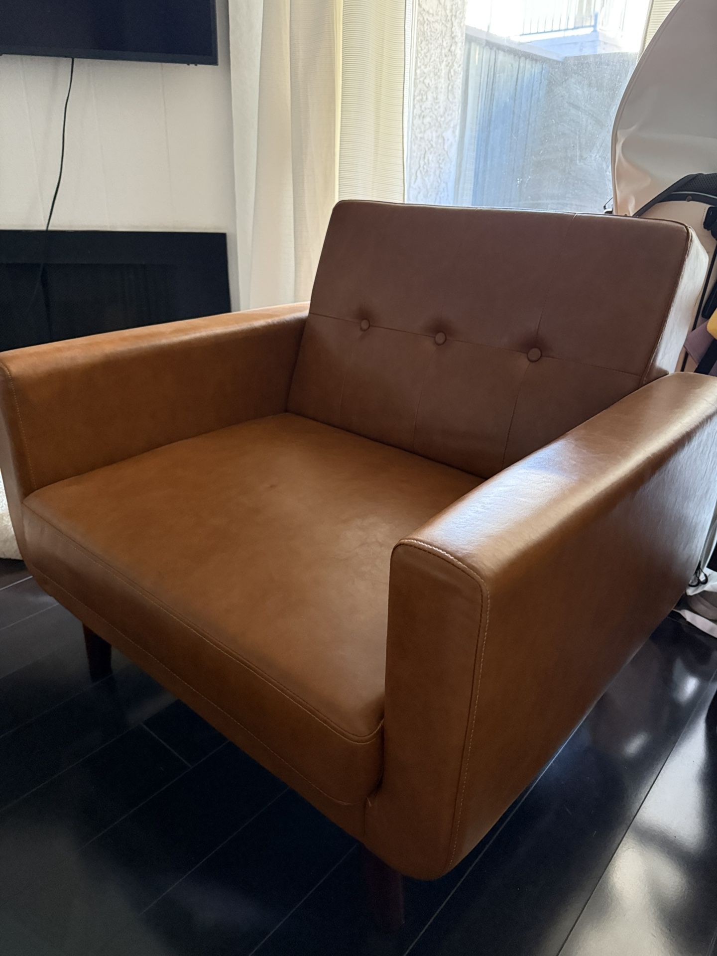 Faux Leather Armchair