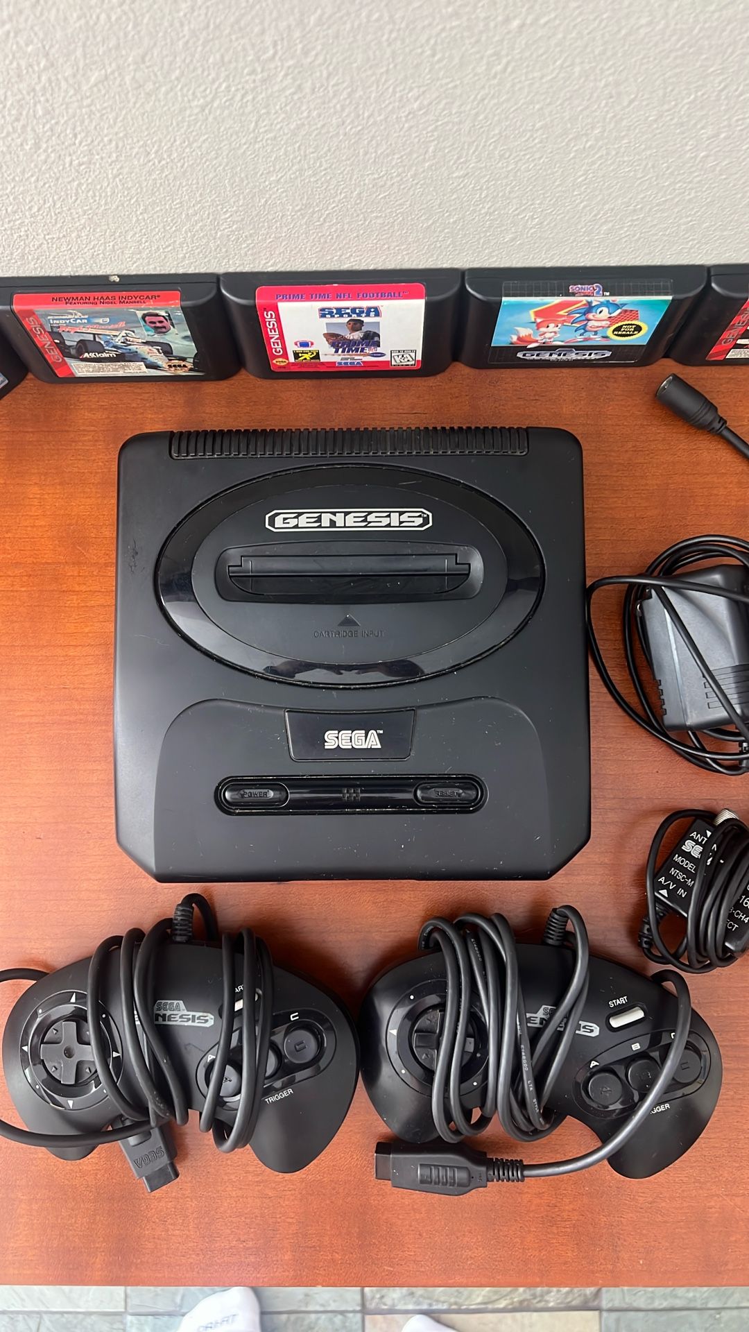 Sega Genesis 2 Console + Controllers + Cords + Games OBO