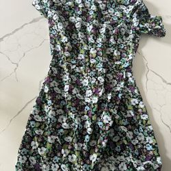 Dress Floral Green Size 0